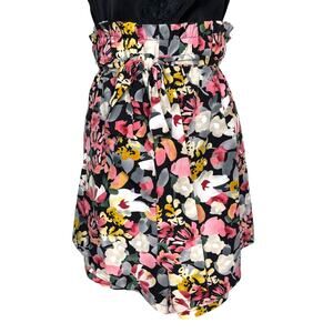 Shein Curve Paperbag Waist Shorts With Tie Bow Floral Size 2XL